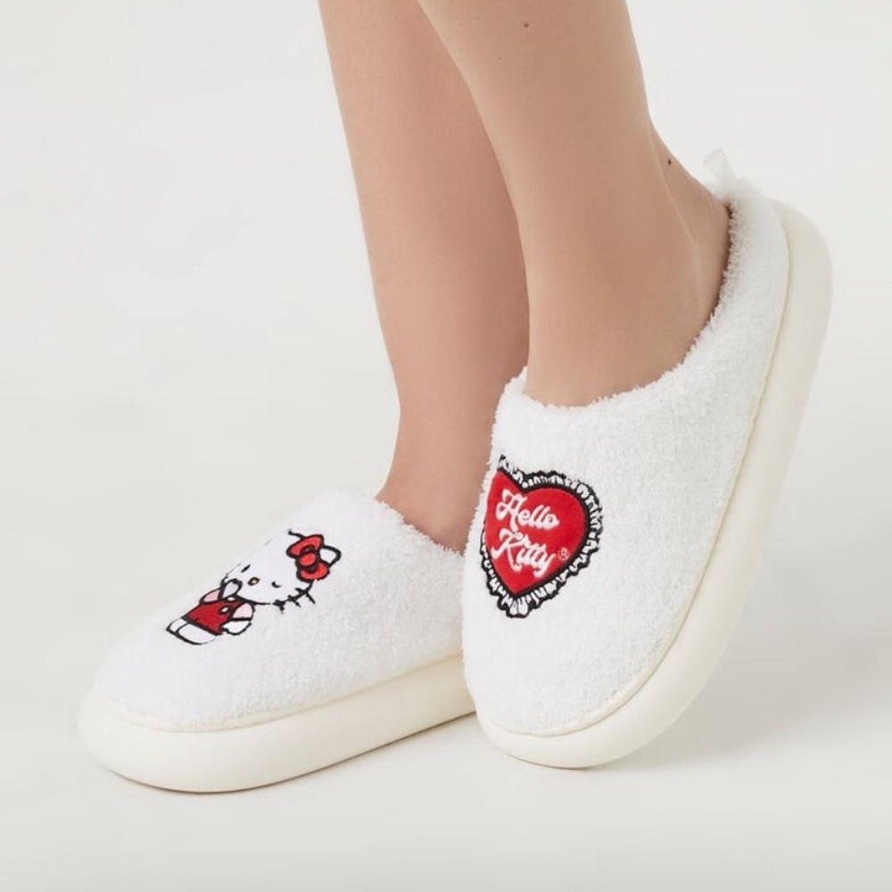 Plush Hello Kitty House Slippers Large